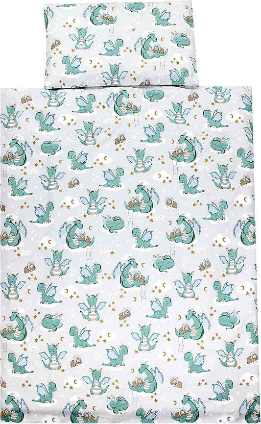 Kaheosaline Laste Voodipesu Komplekt, 100 x 135 cm, 100% Puuvill