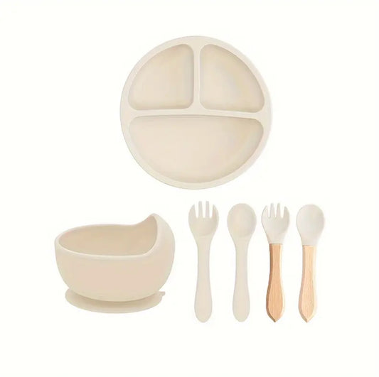 Laste ohutust silikoonist lauanõude komplekt