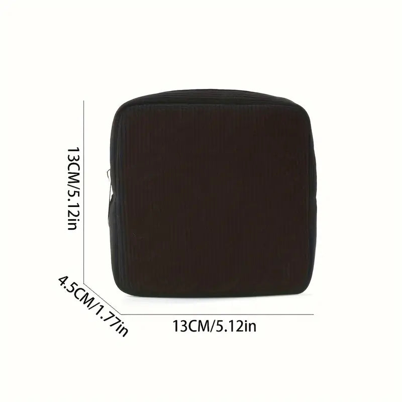 Lihtne Stiilne Ühevärviline Vastupidav Korduurkanga Reisivannitoosi Kott, Tõmblukuga Kinnitusega, Kokkutõmmatav ja Kerge Meigi Korraldaja Igapäevaseks Kasutamiseks ja Reisil