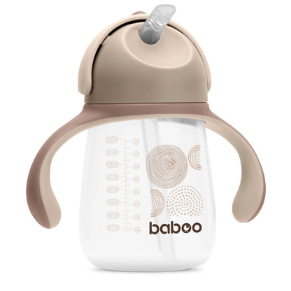 Baboo silikoonist kõrrega veepudel, 260 ml, 9+ kuud, Au Naturale