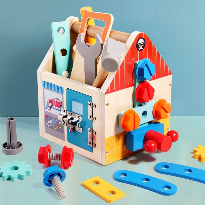 Montessori puidust tööriistakohver