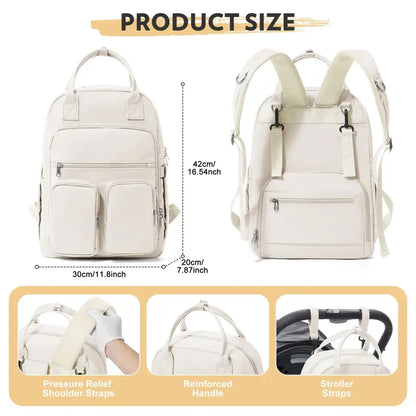 Mahukas ja kerge valge mähkmekott/seljakott