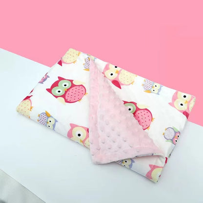 Erinevate piltidega pehme ja soe beebitekk flanellist ja fliisist  (75 × 120 cm