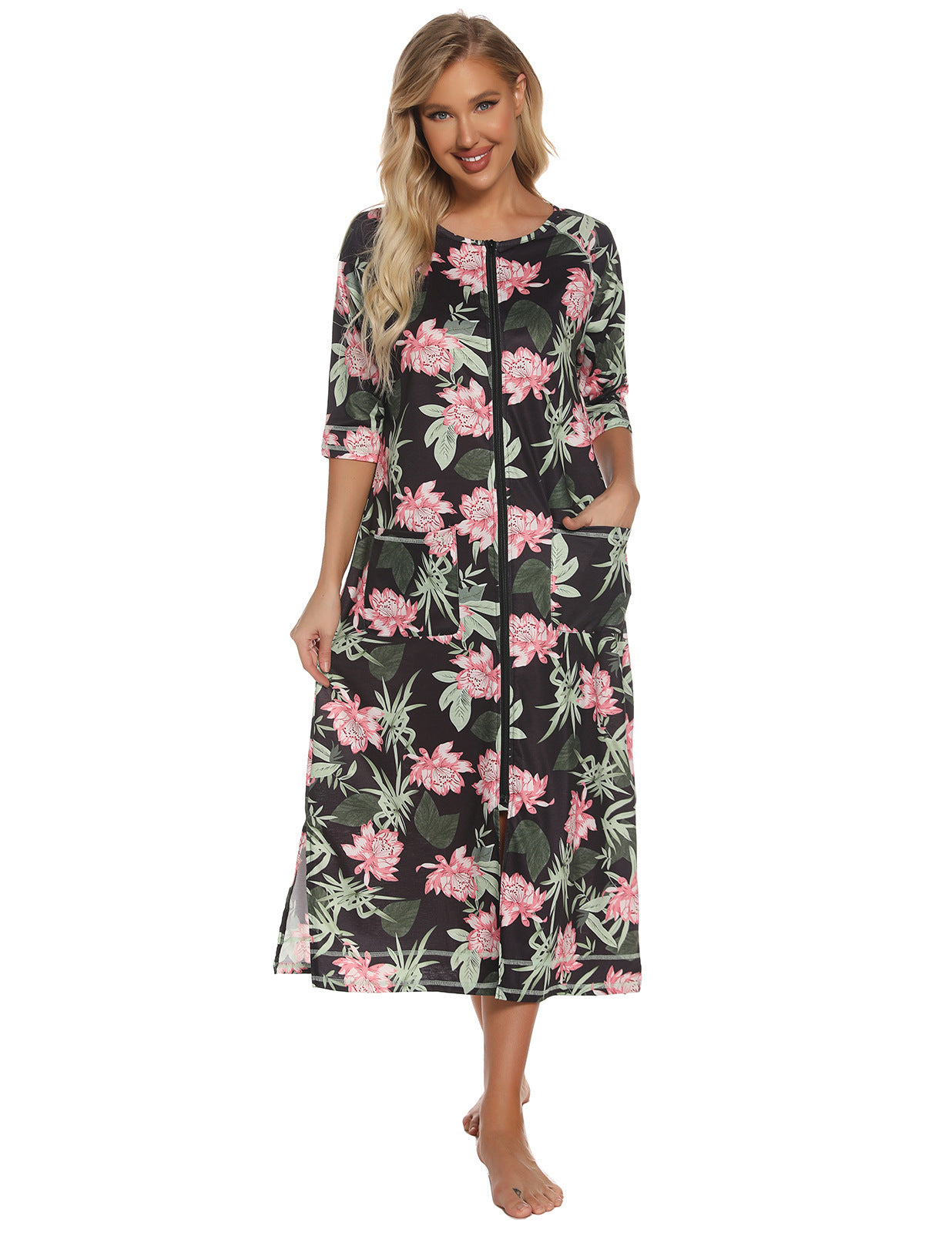 Kodune lihtsa disainiga imetamise kleit emale