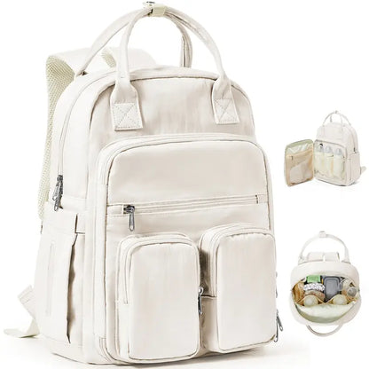 Mahukas ja kerge valge mähkmekott/seljakott