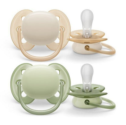 Lutid Philips Avent, 2tk, 0-6 kuud, pruun/roheline